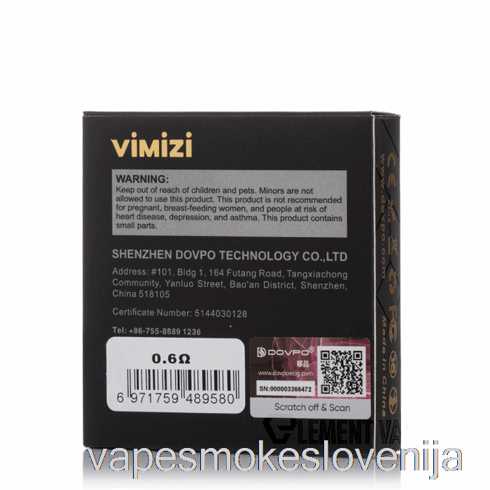 Vape Za Enkratno Uporabo Dovpo Vimizi Replacement Pods 0.6ohm Pods